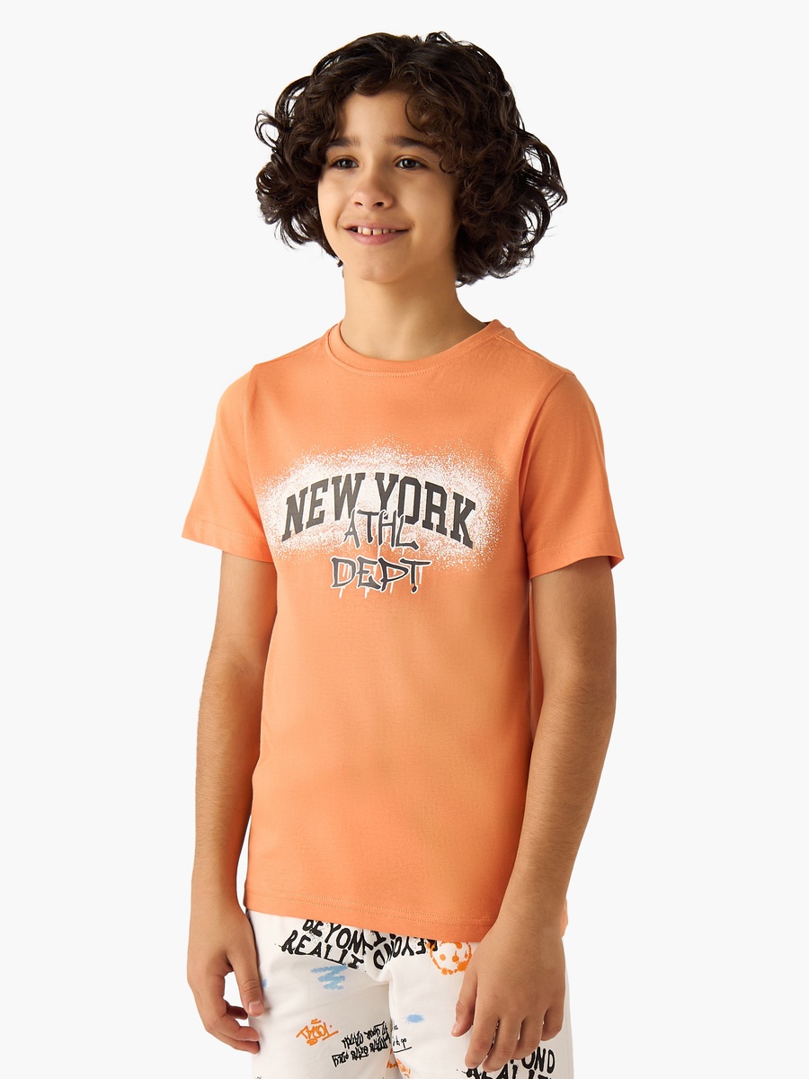 Set of 3 Short Sleeves T-Shirt and Shorts Set with Print