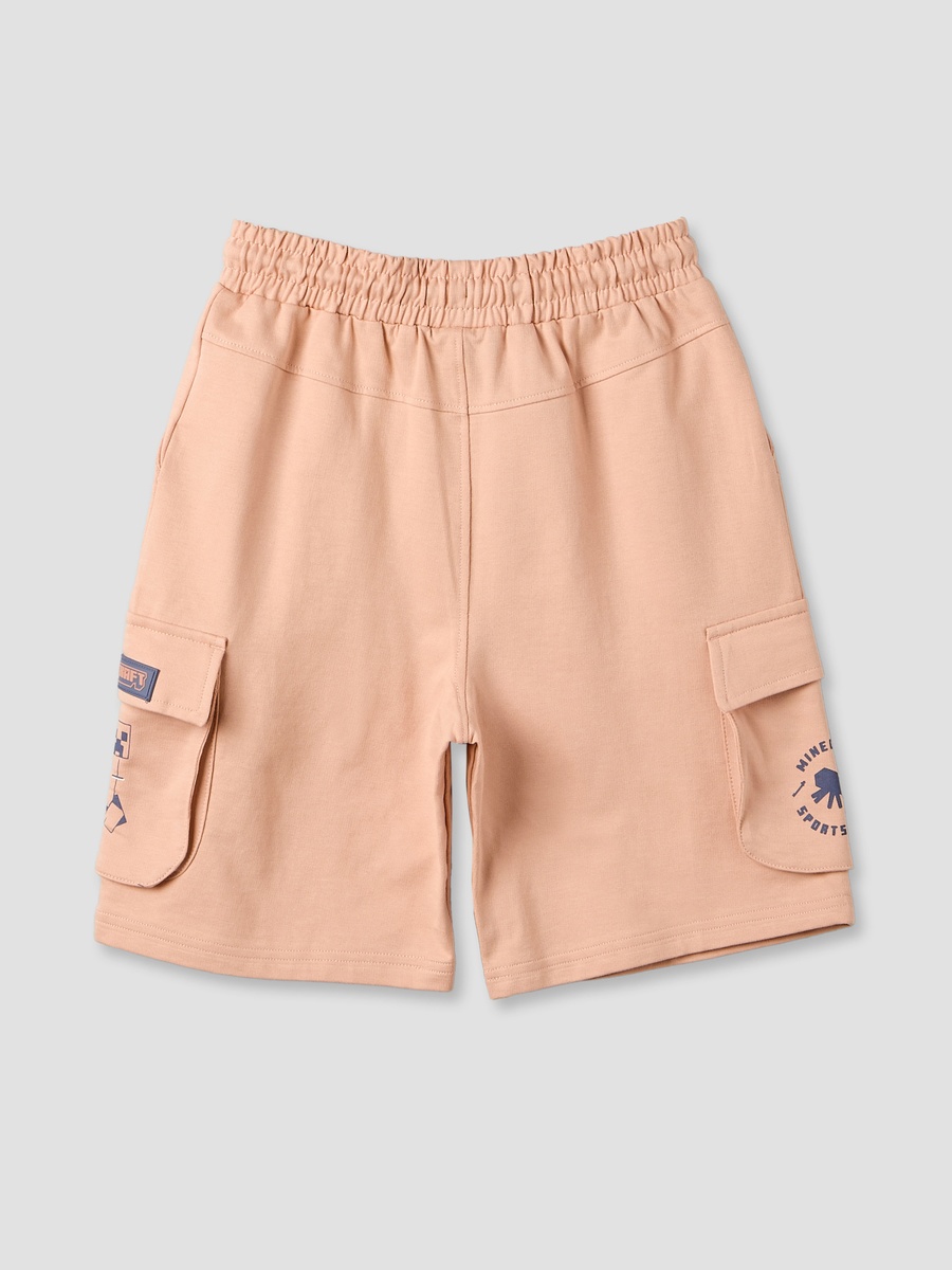 Crew Neck Short Sleeve T-Shirt and Shorts Set with Gaming Print