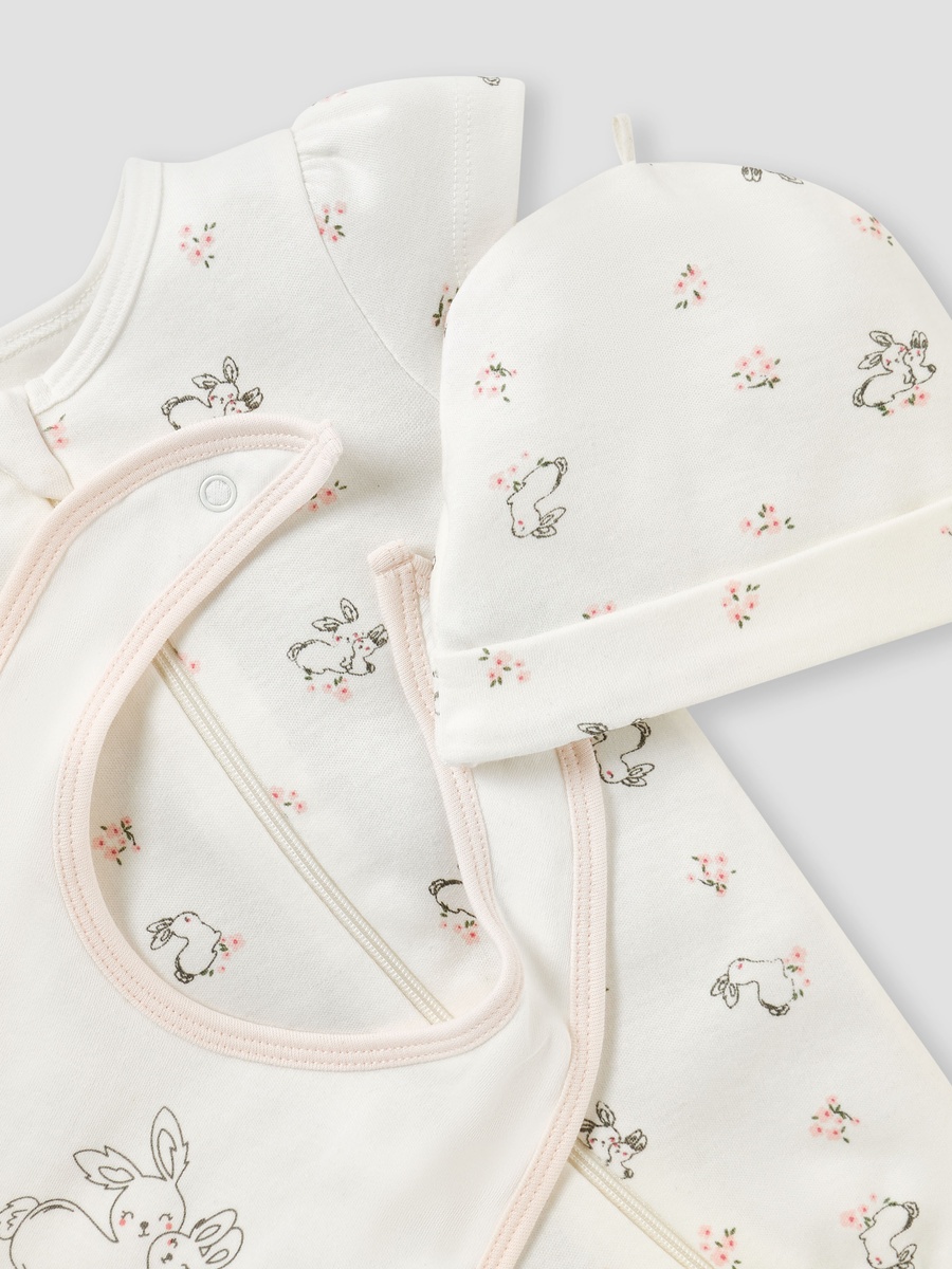 Bunny Print 3-Piece Gift Set