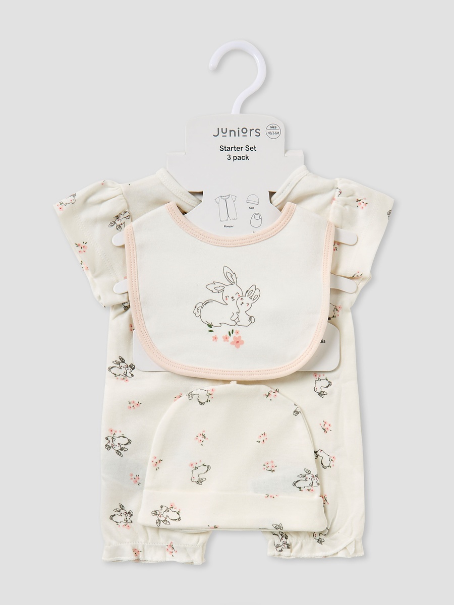 Bunny Print 3-Piece Gift Set