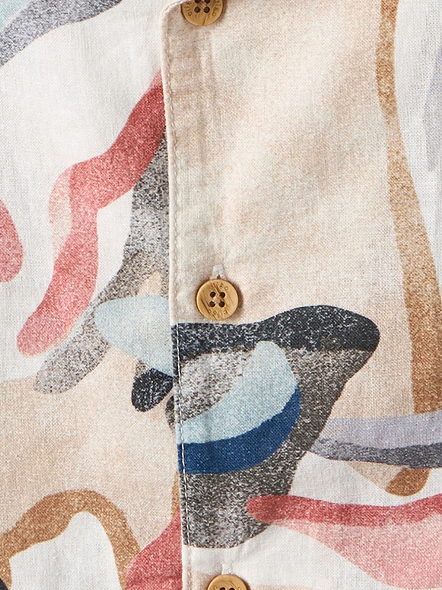 Short Sleeve Shirt with Abstract Print