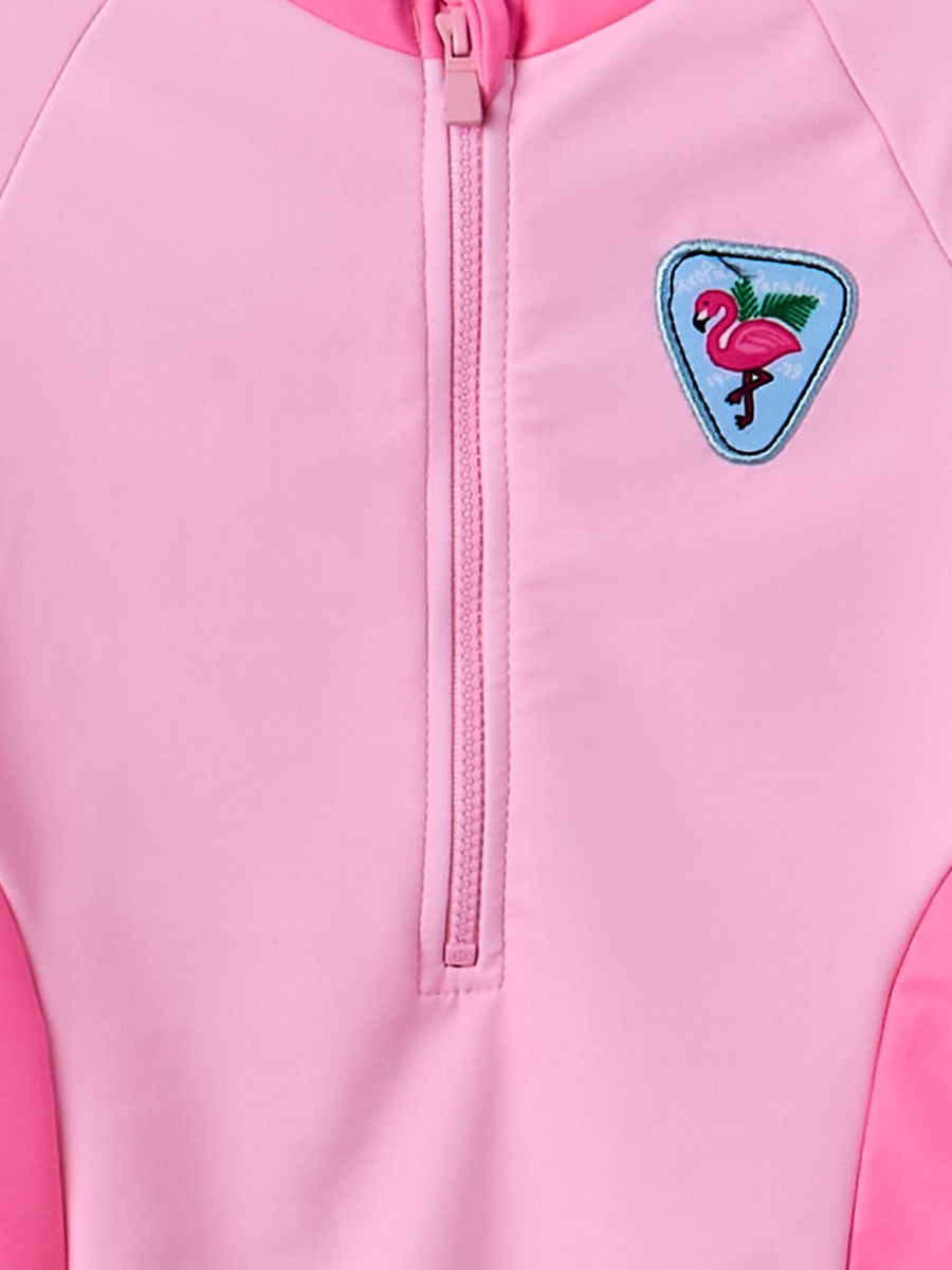 Girls Panelled Rash Guard Set
