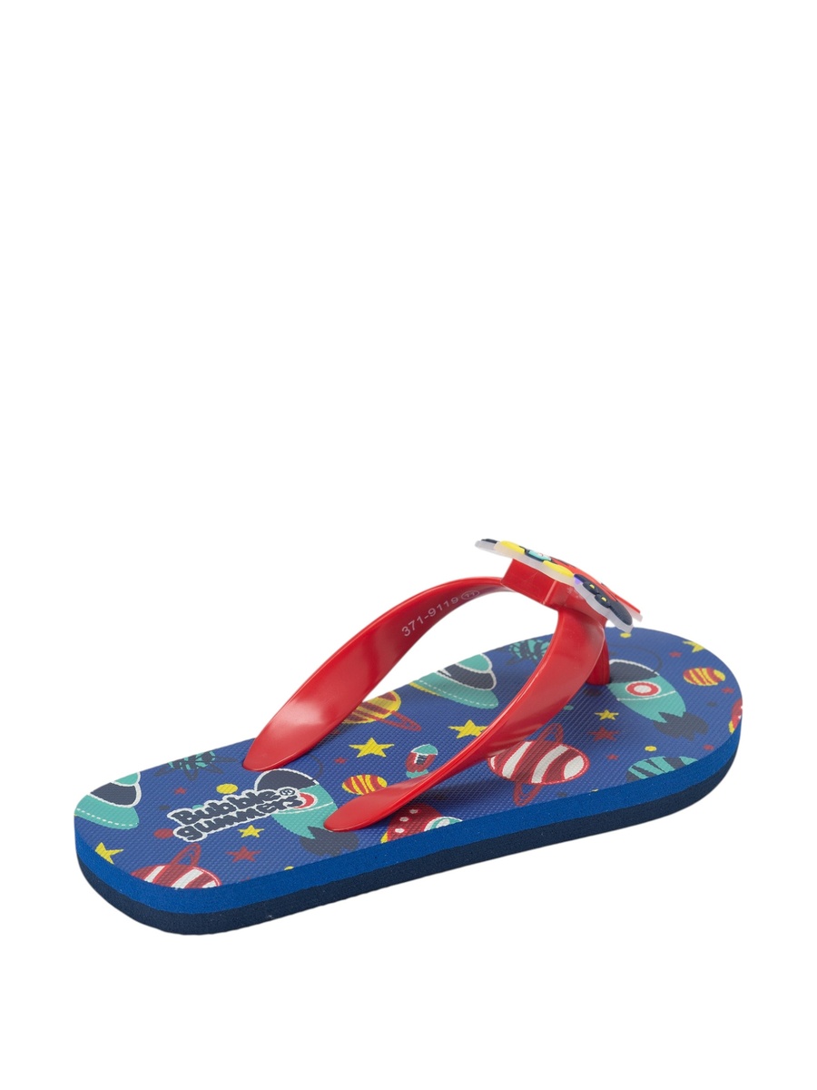 Printed T-Strap Slippers