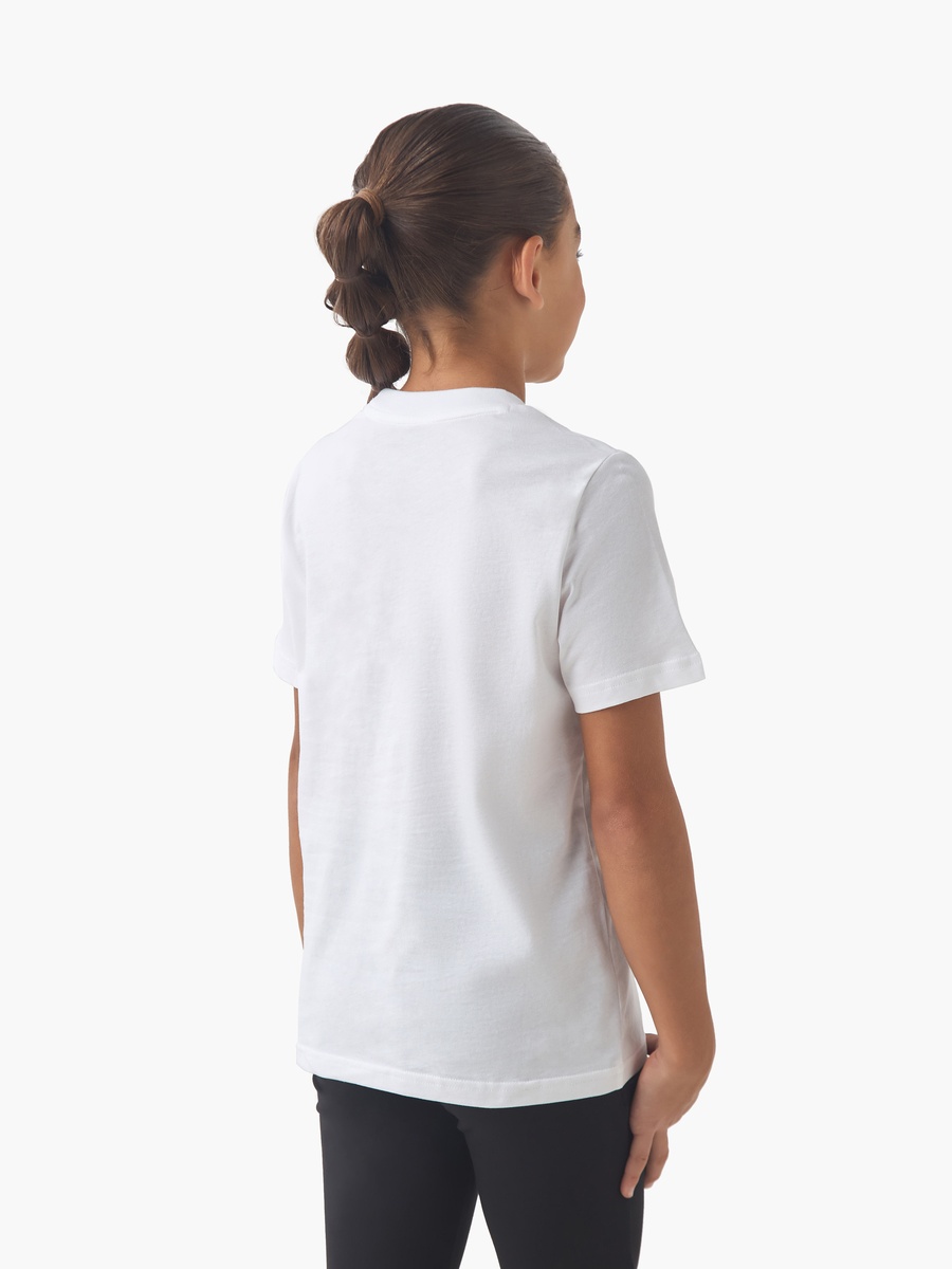 Girls Cotton Crew Neck T-Shirt with Graphic Print and Short Sleeves