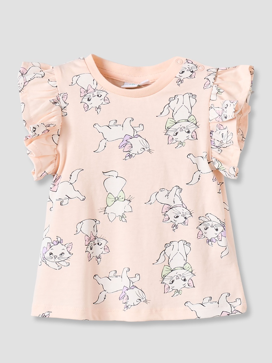 Pack of 2 Crew Neck Sleeveless T-Shirt with Marie Print