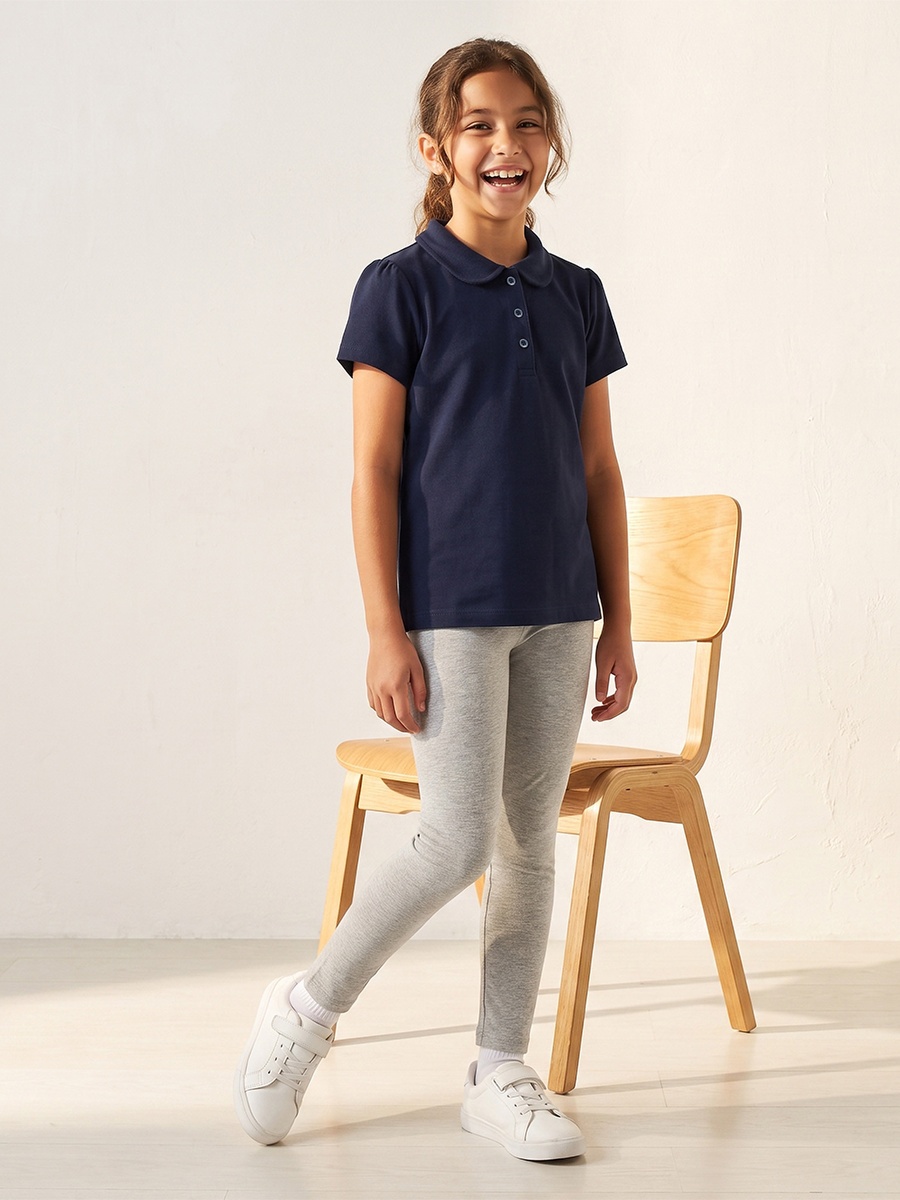 Pack of 2 Peter Pan Collar Short Sleeves T-Shirt with Textured Design