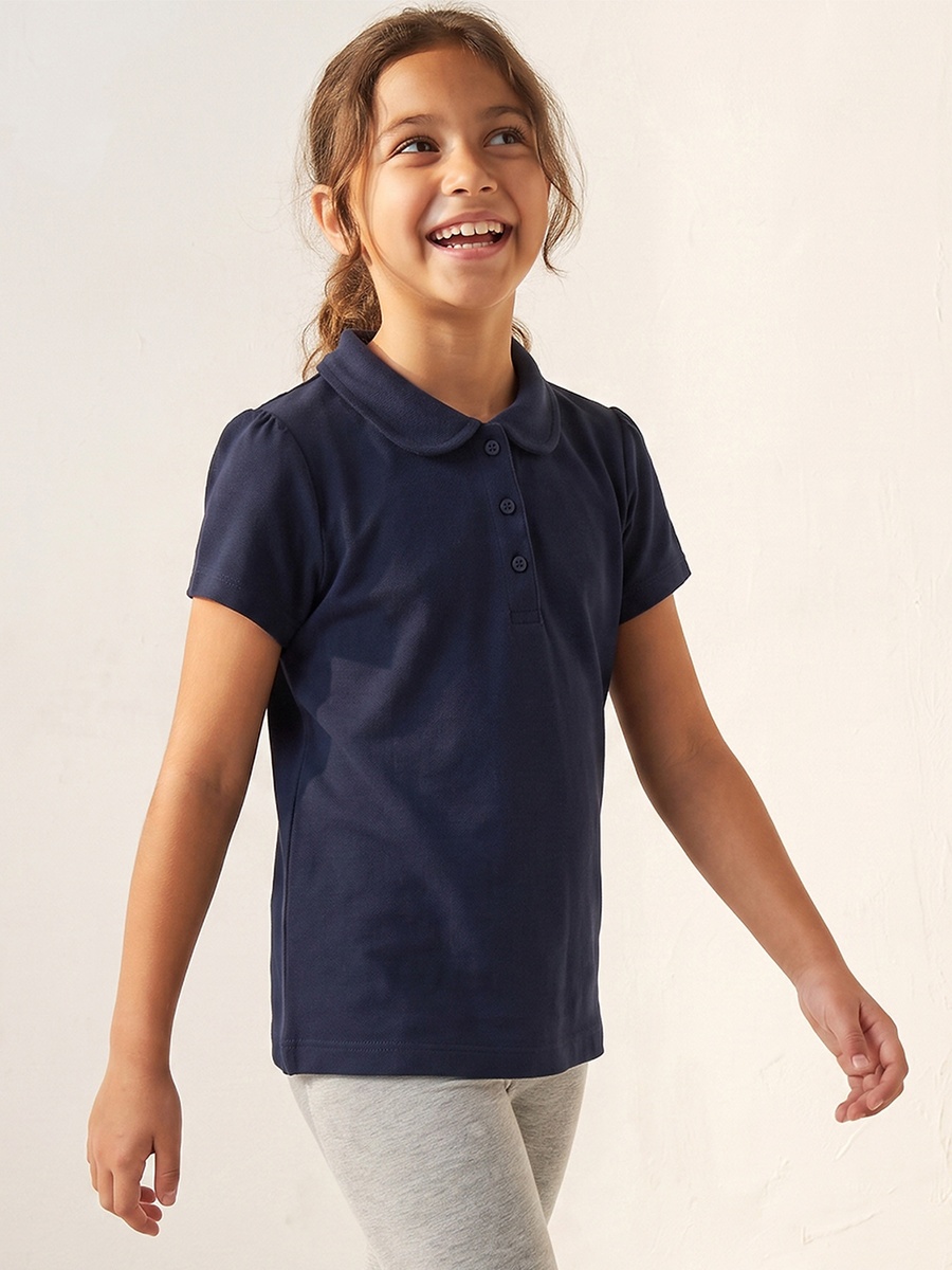 Pack of 2 Peter Pan Collar Short Sleeves T-Shirt with Textured Design