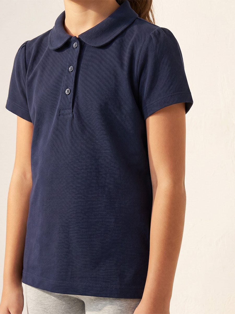 Pack of 2 Peter Pan Collar Short Sleeves T-Shirt with Textured Design