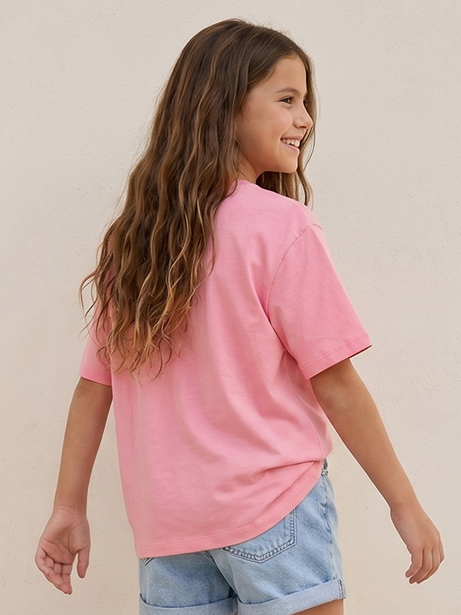 Crew Neck Short Sleeves T-Shirt with Disco Ball Print