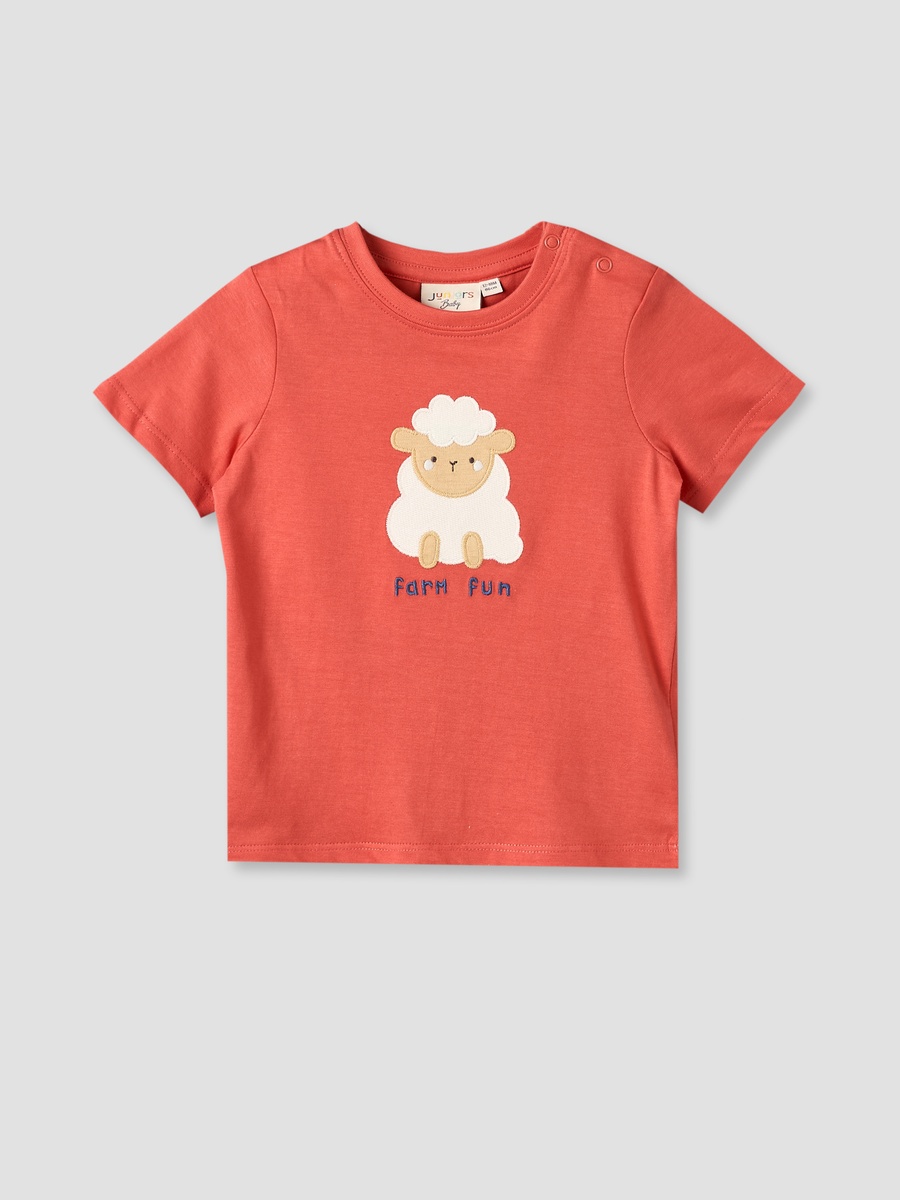 Pack of 3 Round Neck Short Sleeves T-Shirt with Farm Print