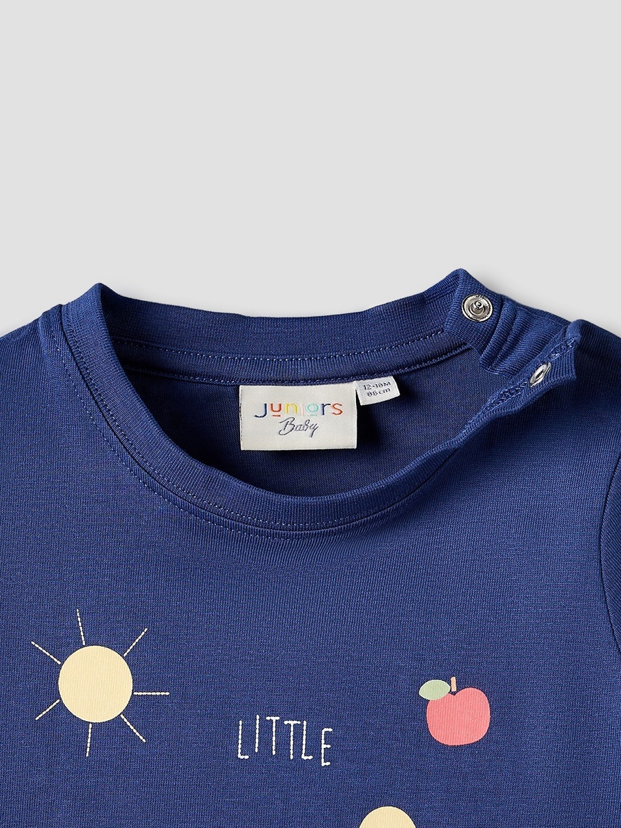 Crew Neck Short Sleeves T-Shirt with Farmyard Print