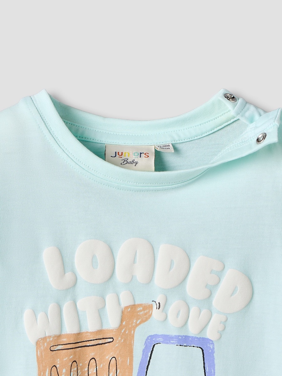 Crew Neck Short Sleeves T-Shirt with Vehicle Print