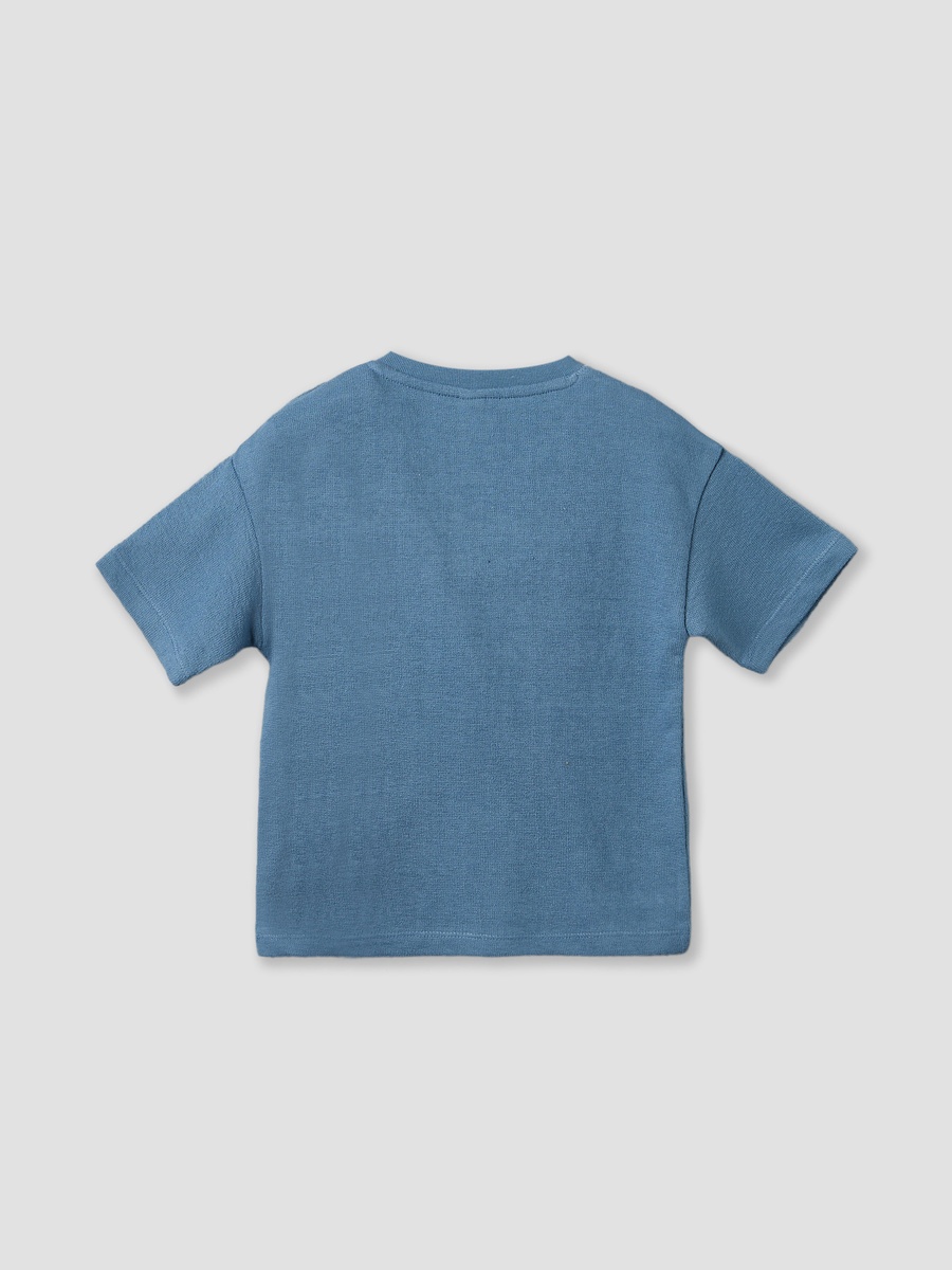 Round Neck Short Sleeves T-Shirt with Embroidered Pocket