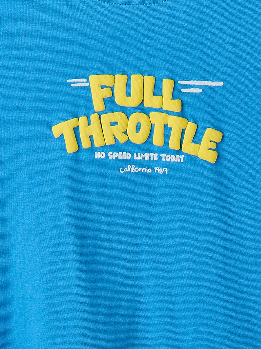 Crew Neck Short Sleeves T-Shirt with Car Print