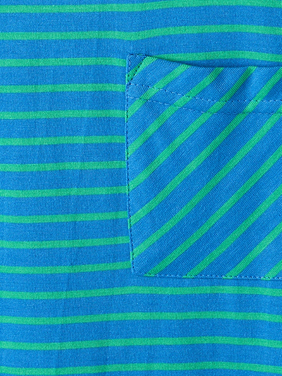 Crew Neck Short Sleeves T-Shirt with Stripes