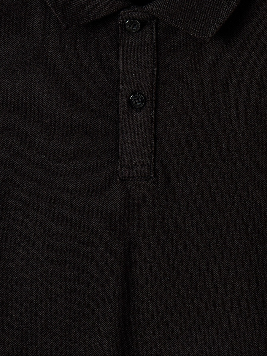Collared Short Sleeves T-Shirt with Textured Design