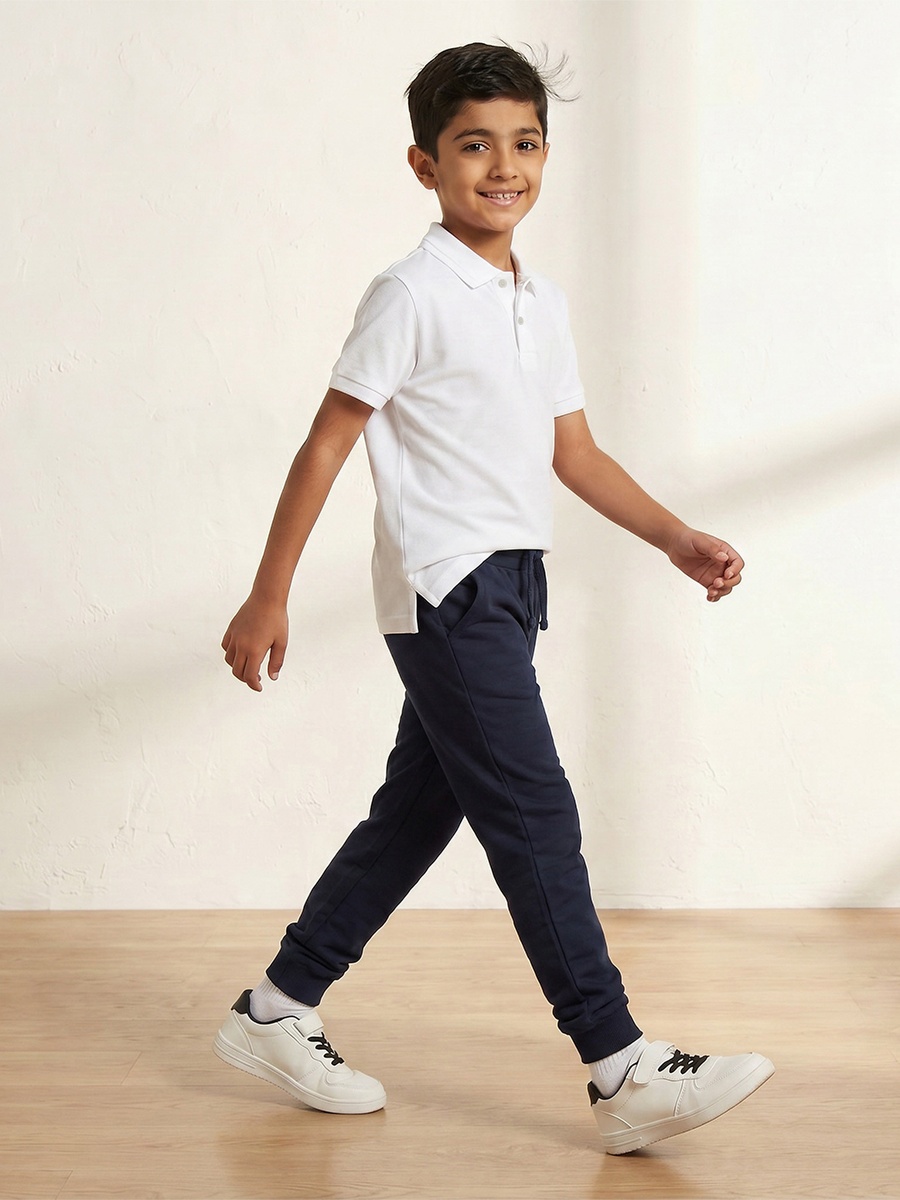 Solid Polo T-Shirt with Short Sleeves