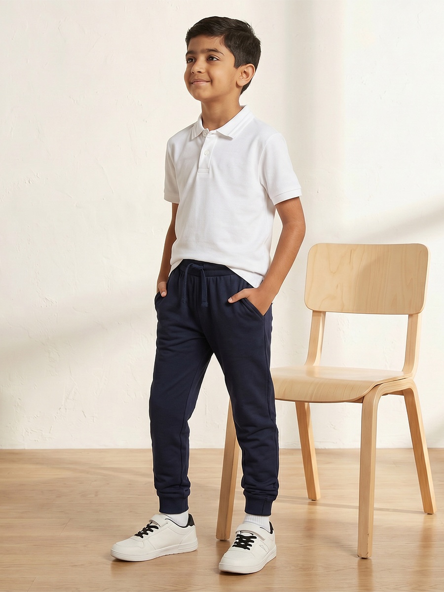 Solid Polo T-Shirt with Short Sleeves