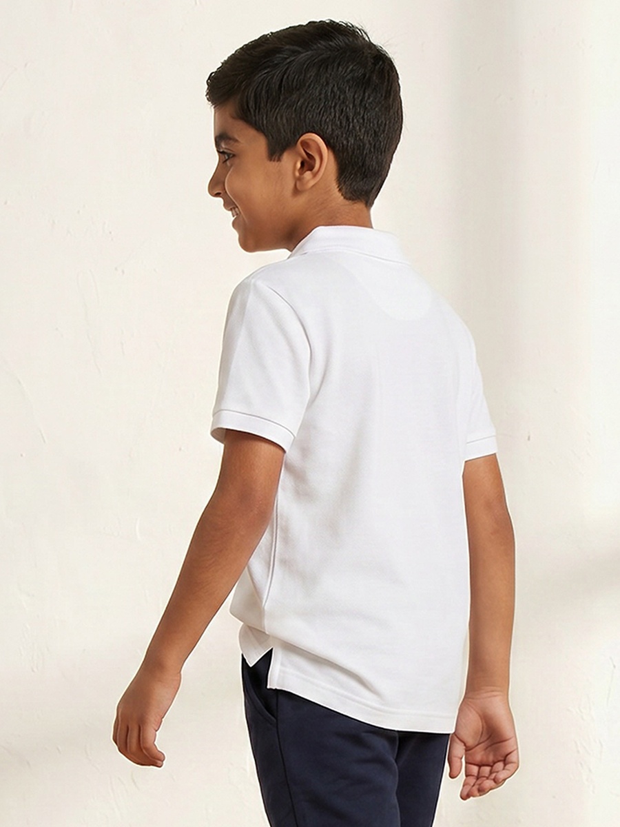 Solid Polo T-Shirt with Short Sleeves