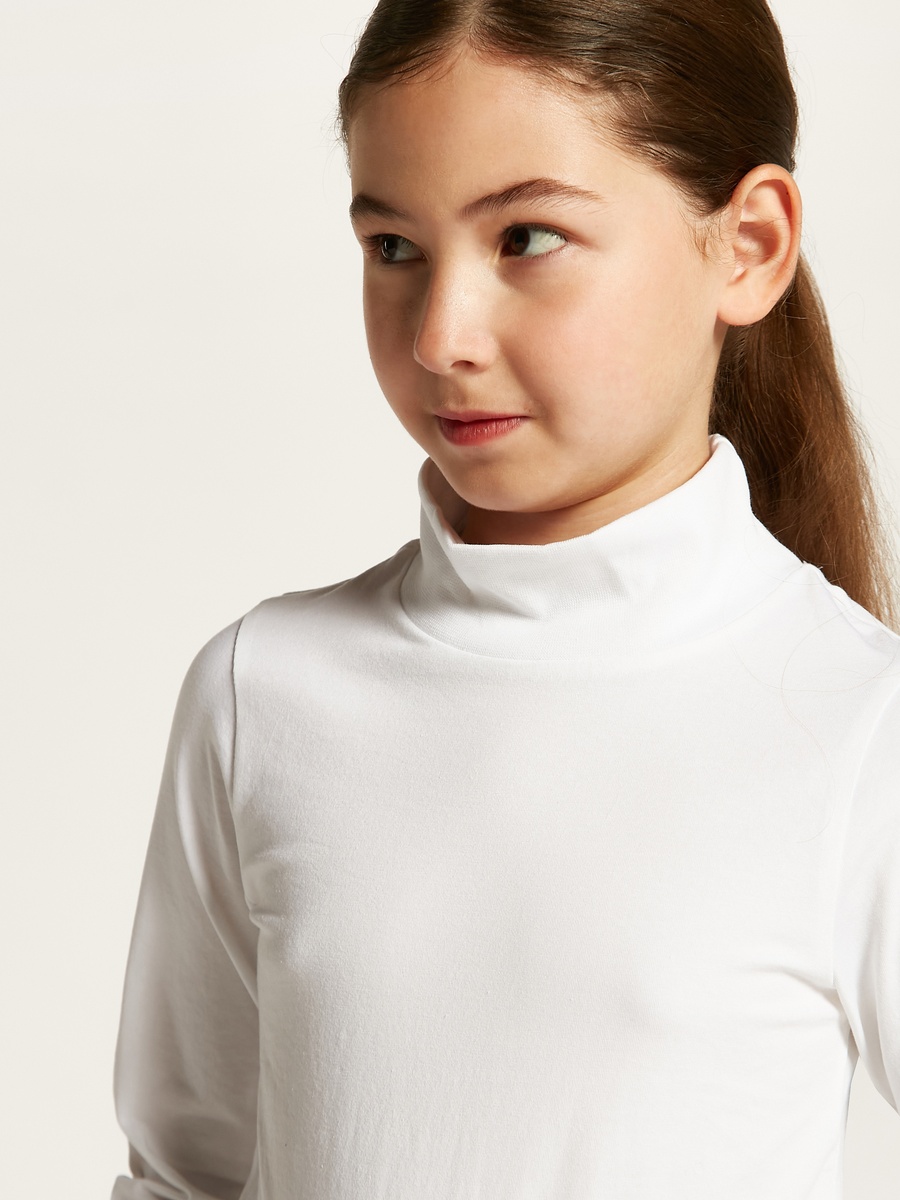 Solid Turtle Neck T-Shirt with Long Sleeves