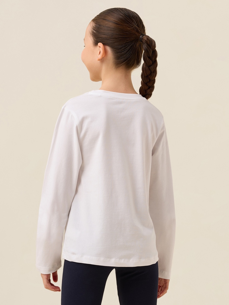 Solid Round Neck T-Shirt with Long Sleeves