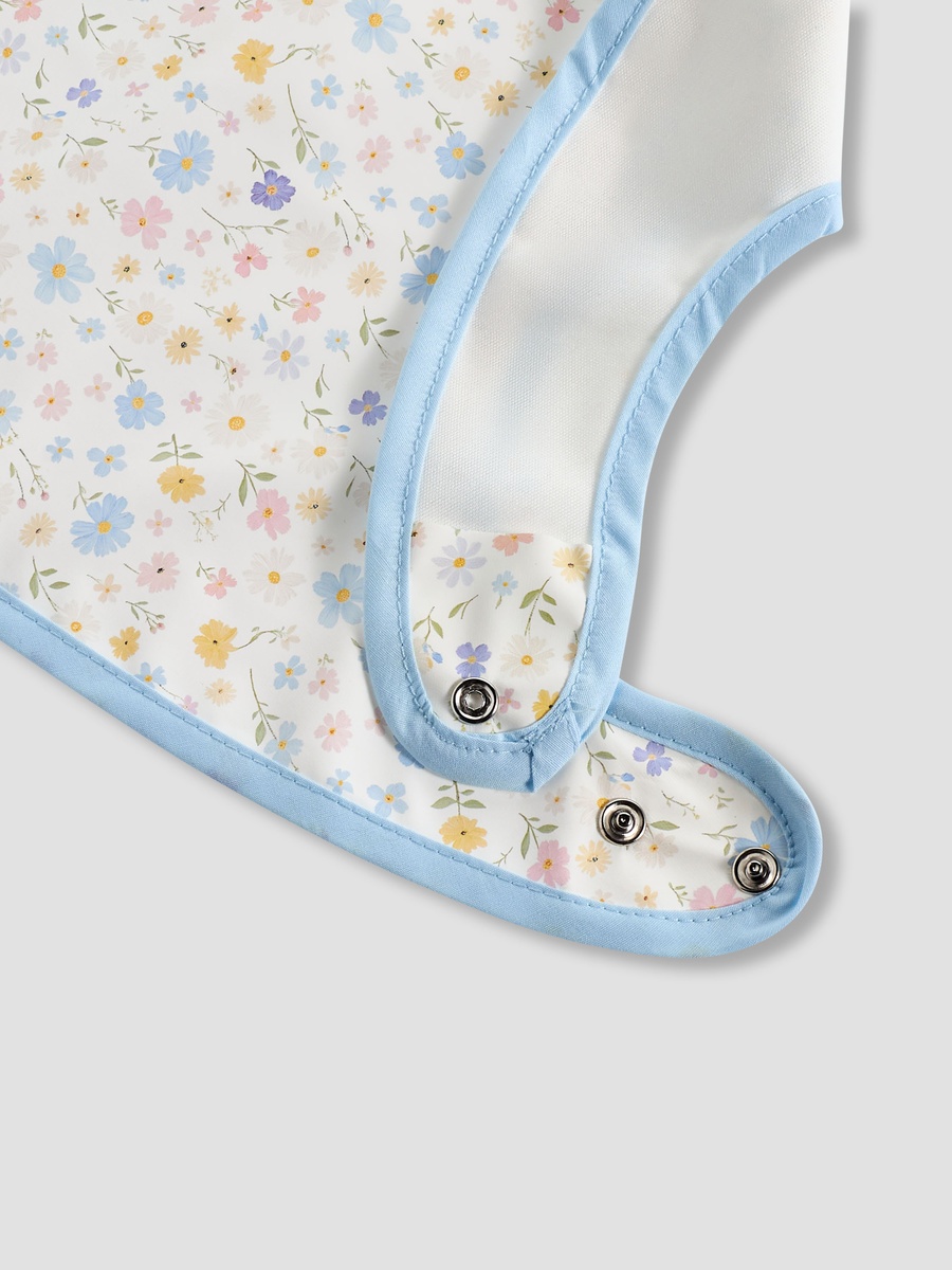 Pack of 2 Baby Bib with Snap Button Closure