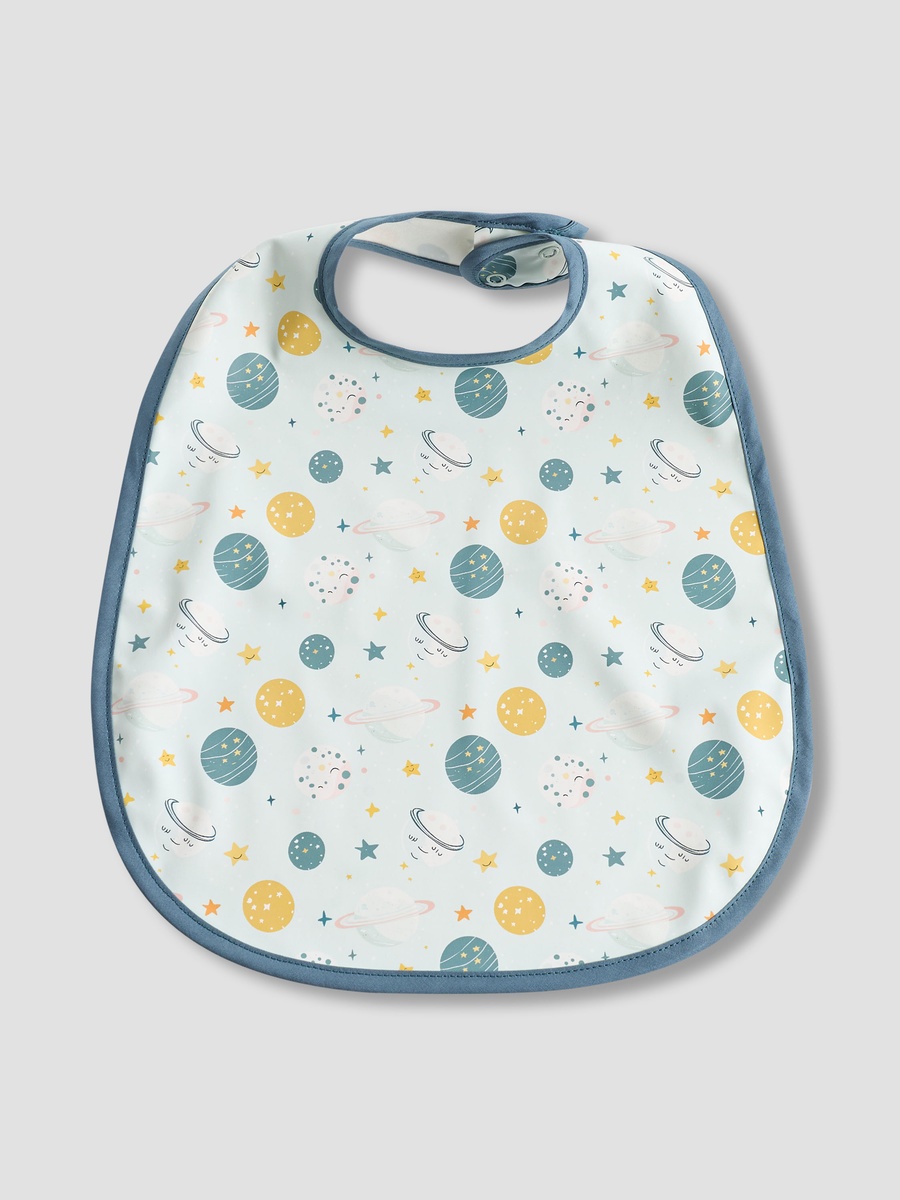 Pack of 2 Baby Bib with Snap Button Closure