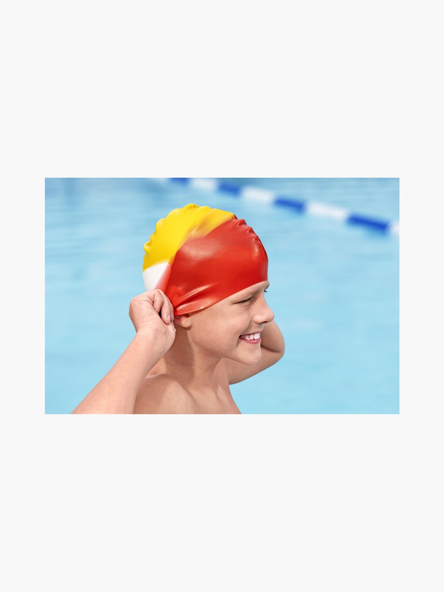 1 PC LilColor Wave Swimming Cap