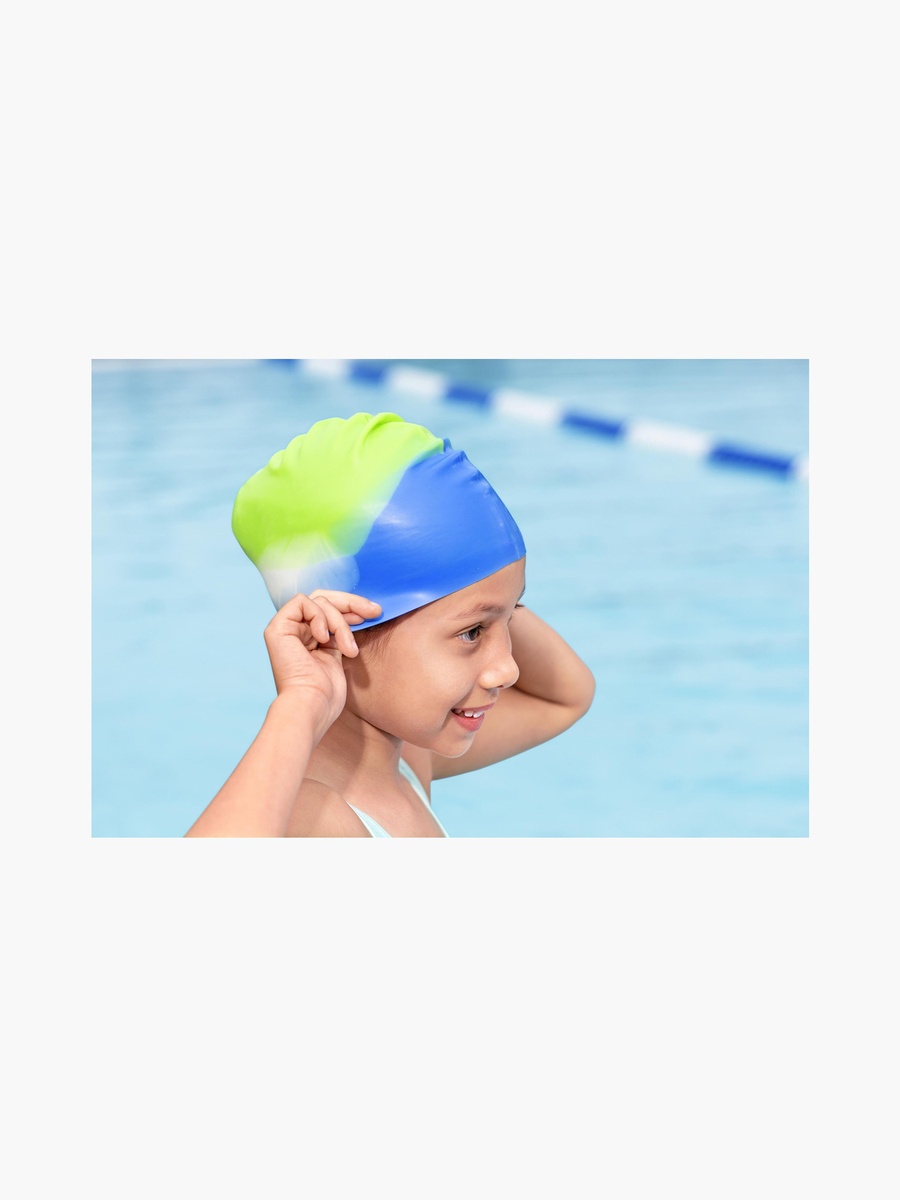 1 PC LilColor Wave Swimming Cap