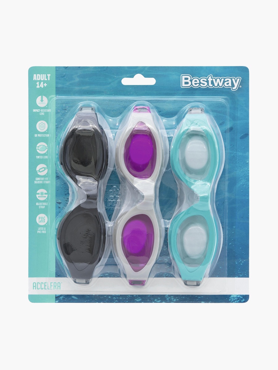 Accelera Swim Goggles - Set of 3