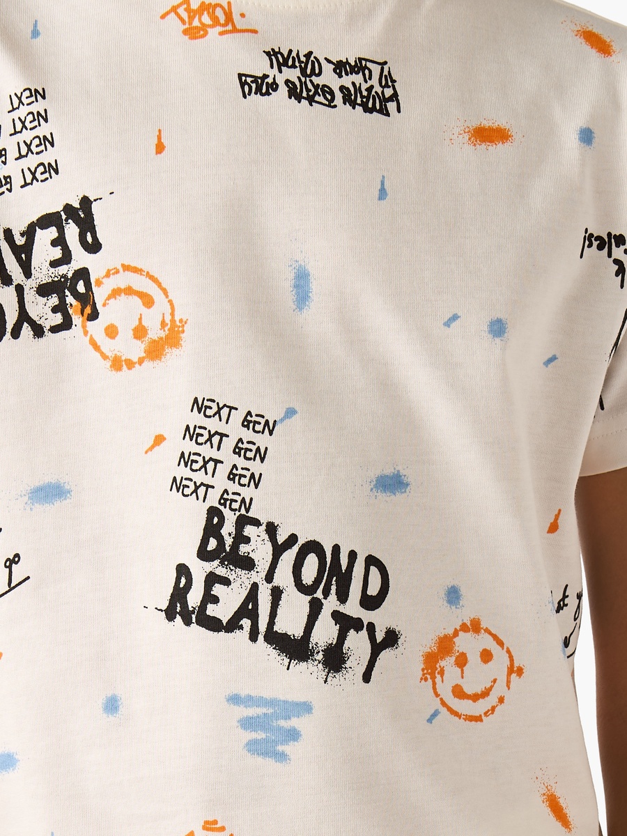 Set of 3 Short Sleeves T-Shirt and Shorts Set with Print