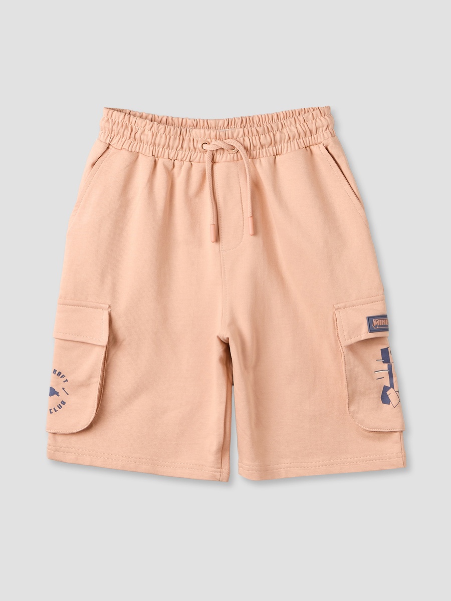 Crew Neck Short Sleeve T-Shirt and Shorts Set with Gaming Print