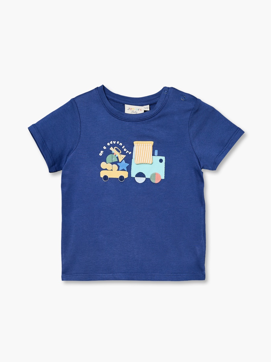 Set of 3 Crew Neck Short Sleeves T-Shirt and Shorts Set with Music Print