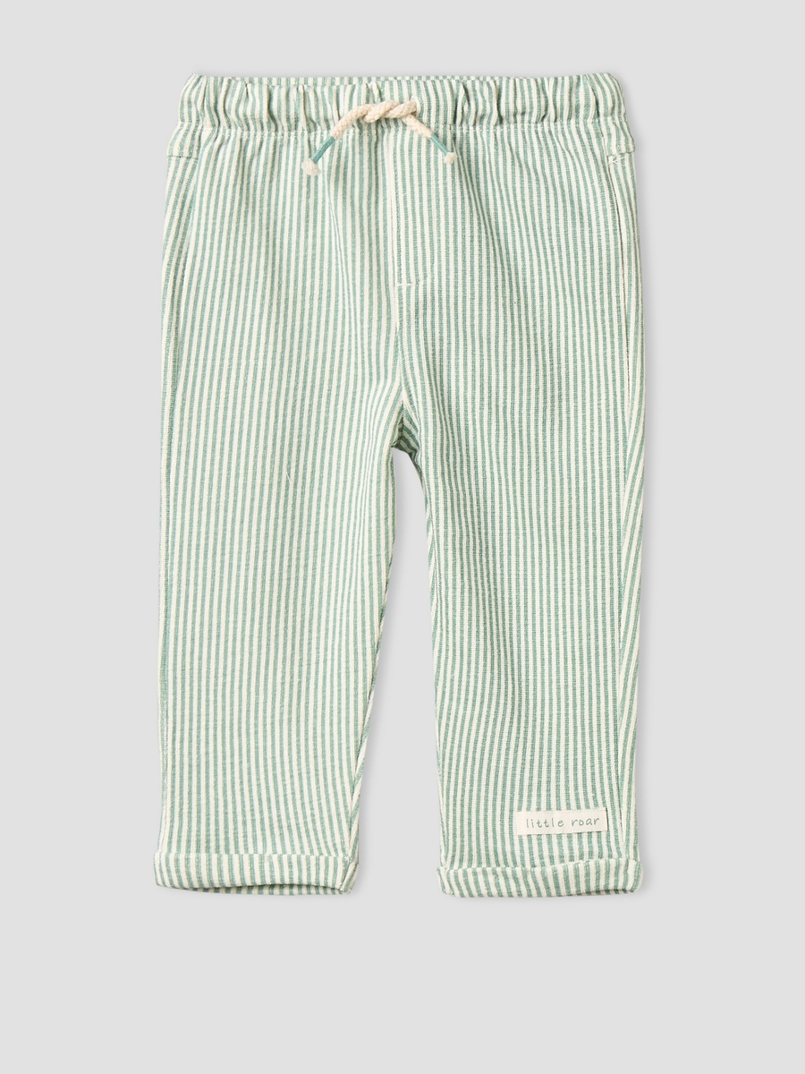 Crew Neck Short Sleeves T-Shirt and Pants Set with Lion Print