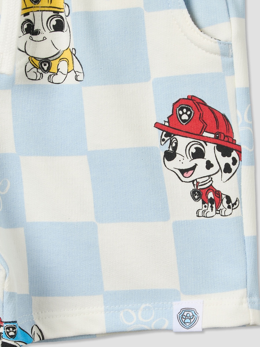 Crew Neck Short Sleeves T-Shirt and Shorts Set with PAW Patrol Print