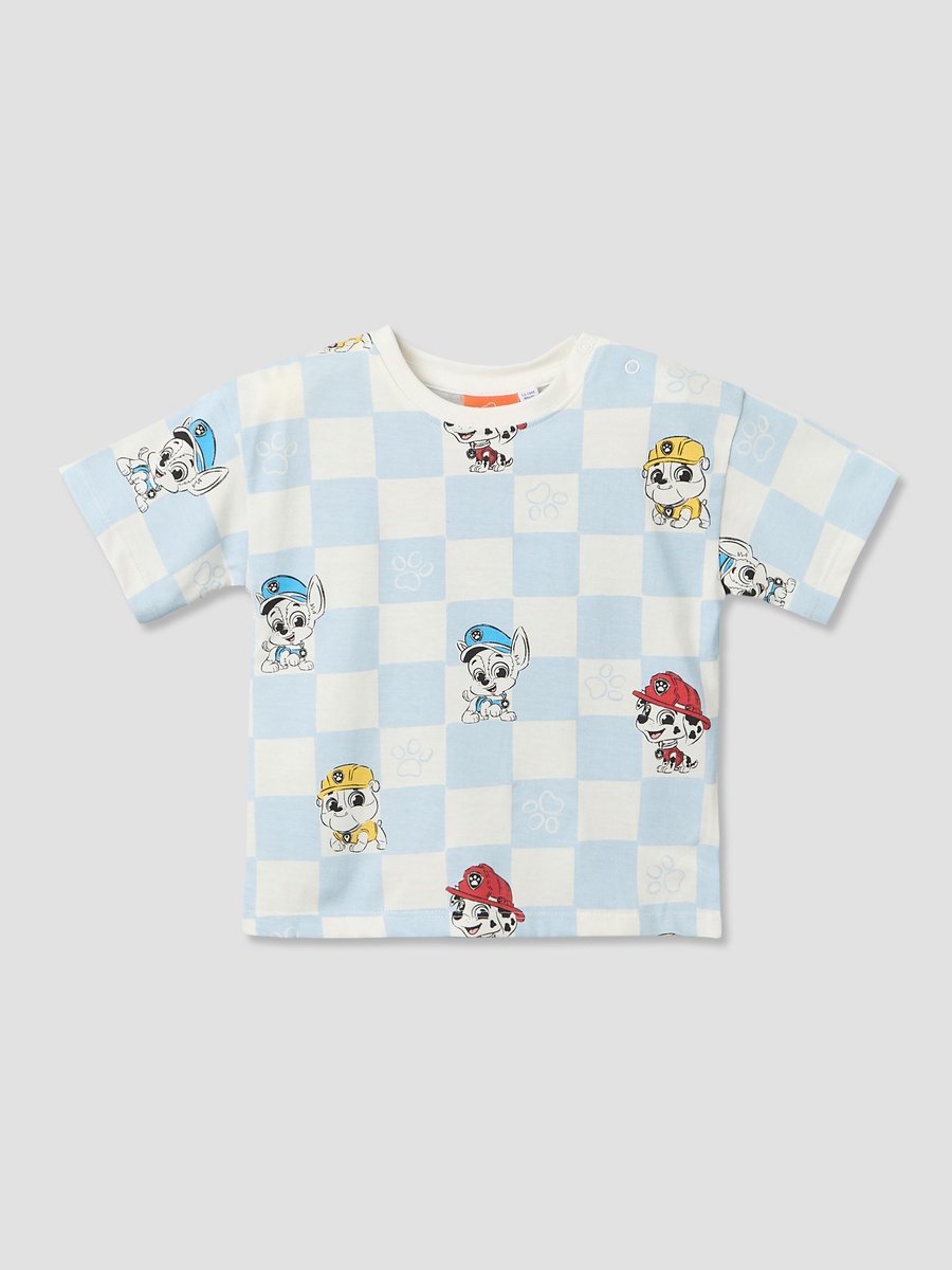 Crew Neck Short Sleeves T-Shirt and Shorts Set with PAW Patrol Print