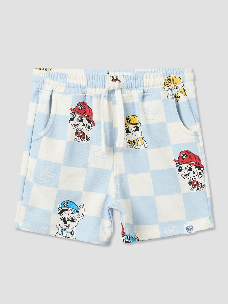 Crew Neck Short Sleeves T-Shirt and Shorts Set with PAW Patrol Print