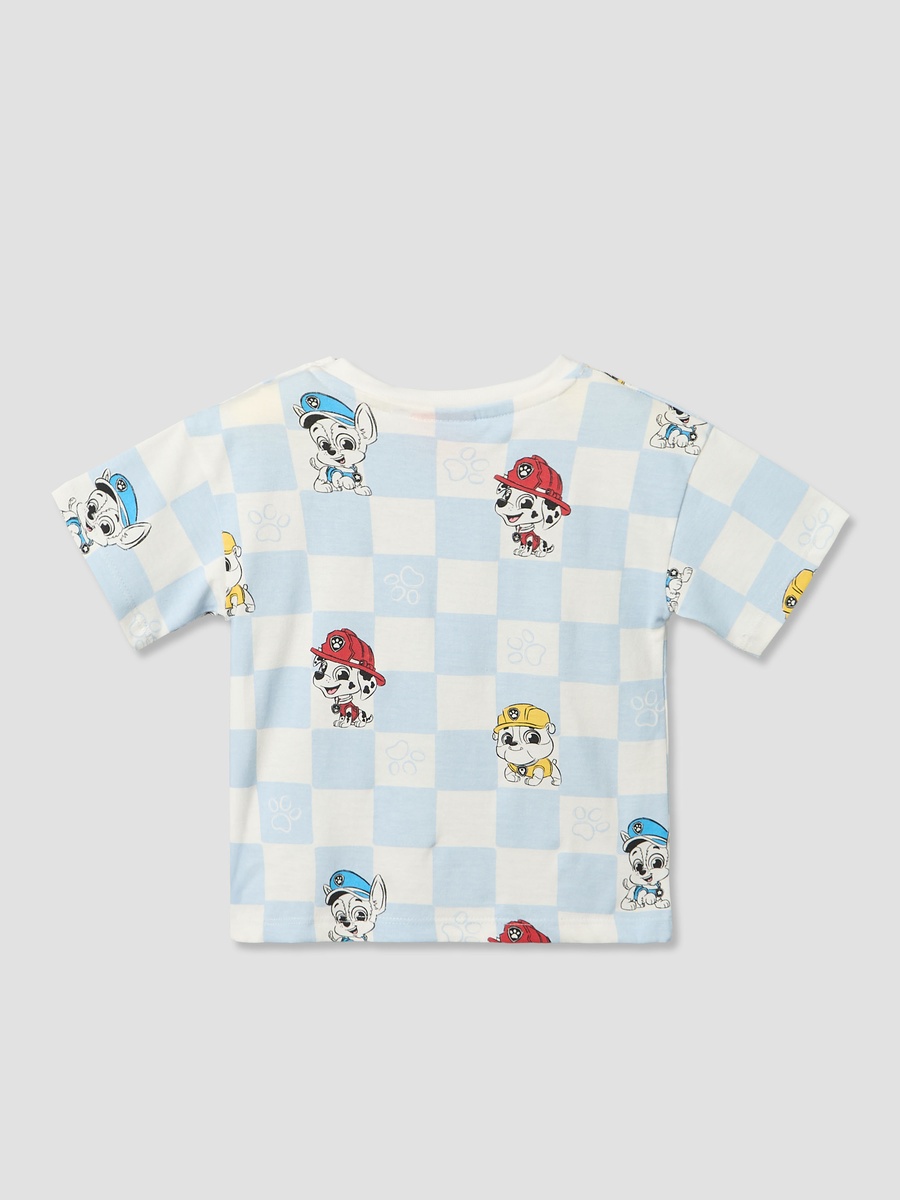 Crew Neck Short Sleeves T-Shirt and Shorts Set with PAW Patrol Print
