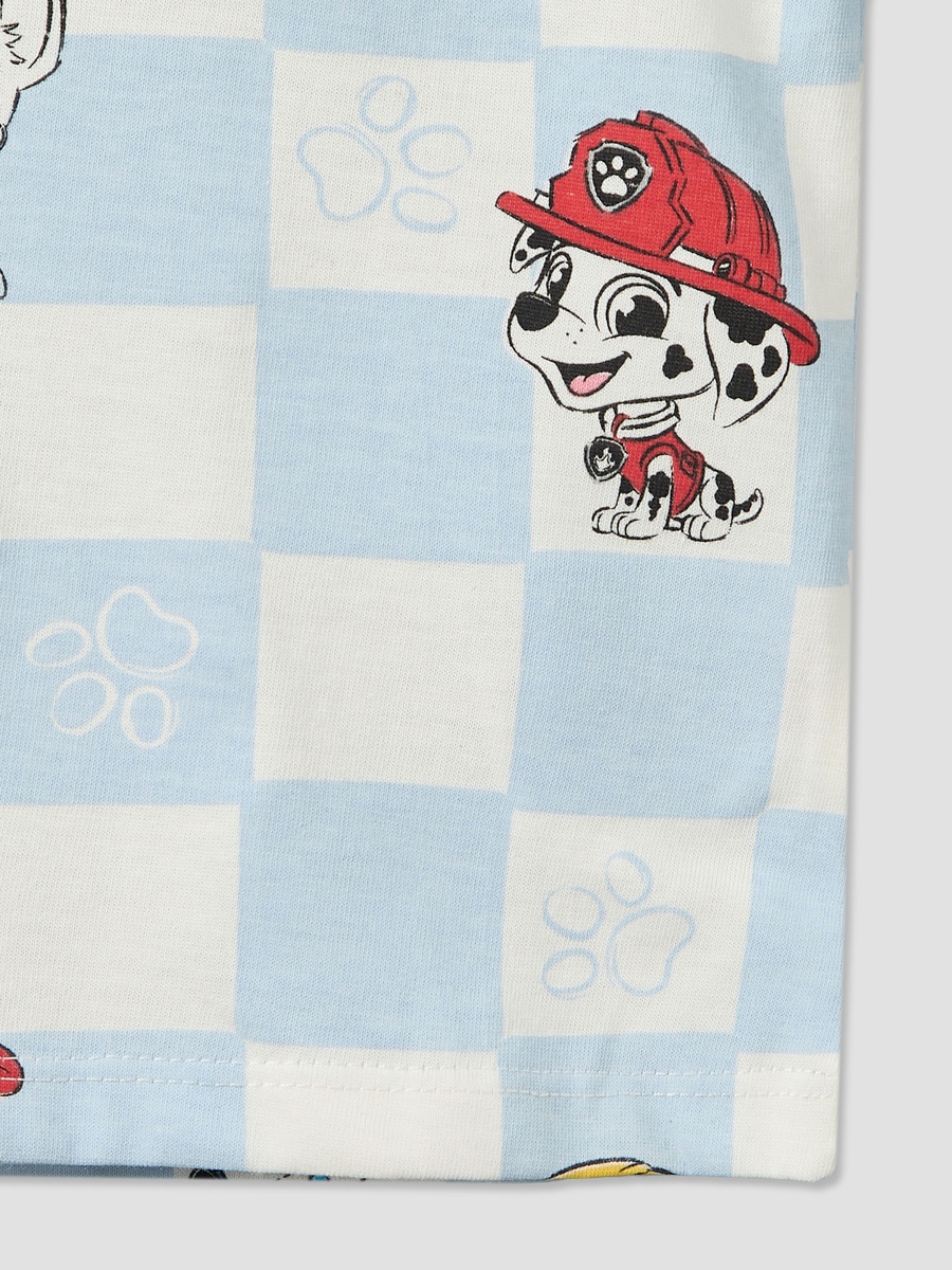 Crew Neck Short Sleeves T-Shirt and Shorts Set with PAW Patrol Print
