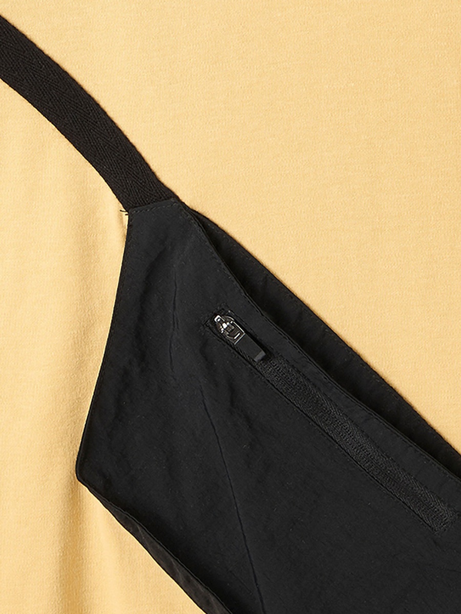 Crew Neck Short Sleeves T-Shirt and Shorts Set with Bag Accent