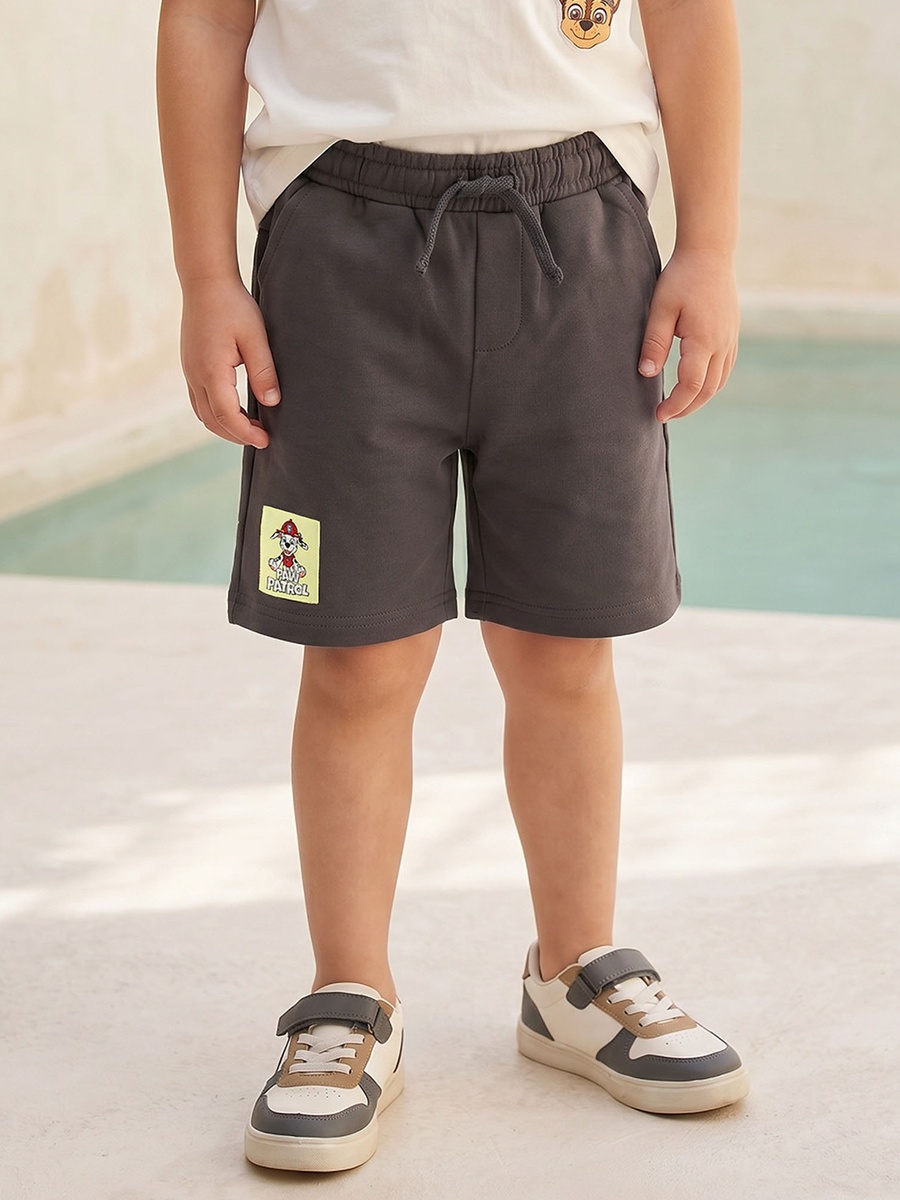 Crew Neck Short Sleeves T-Shirt and Shorts Set with PAW Patrol Print