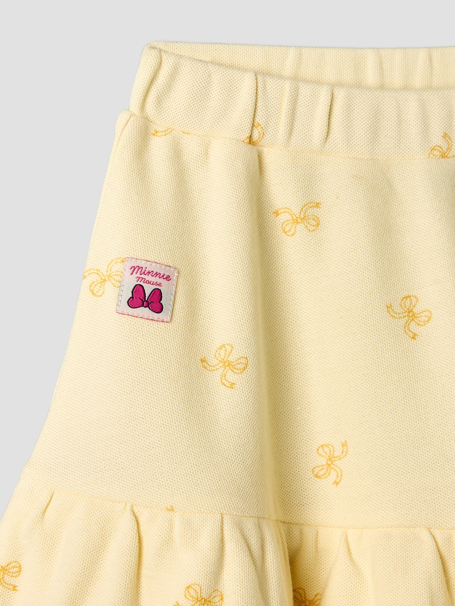 Collared Short Sleeves T-Shirt and Skorts Set with Minnie Mouse Applique