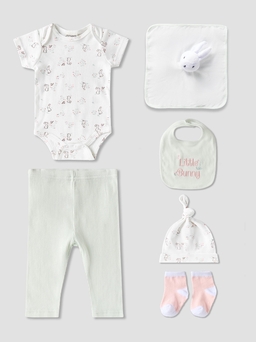 Set of 8 Clothing Gift Set with Bunny Print