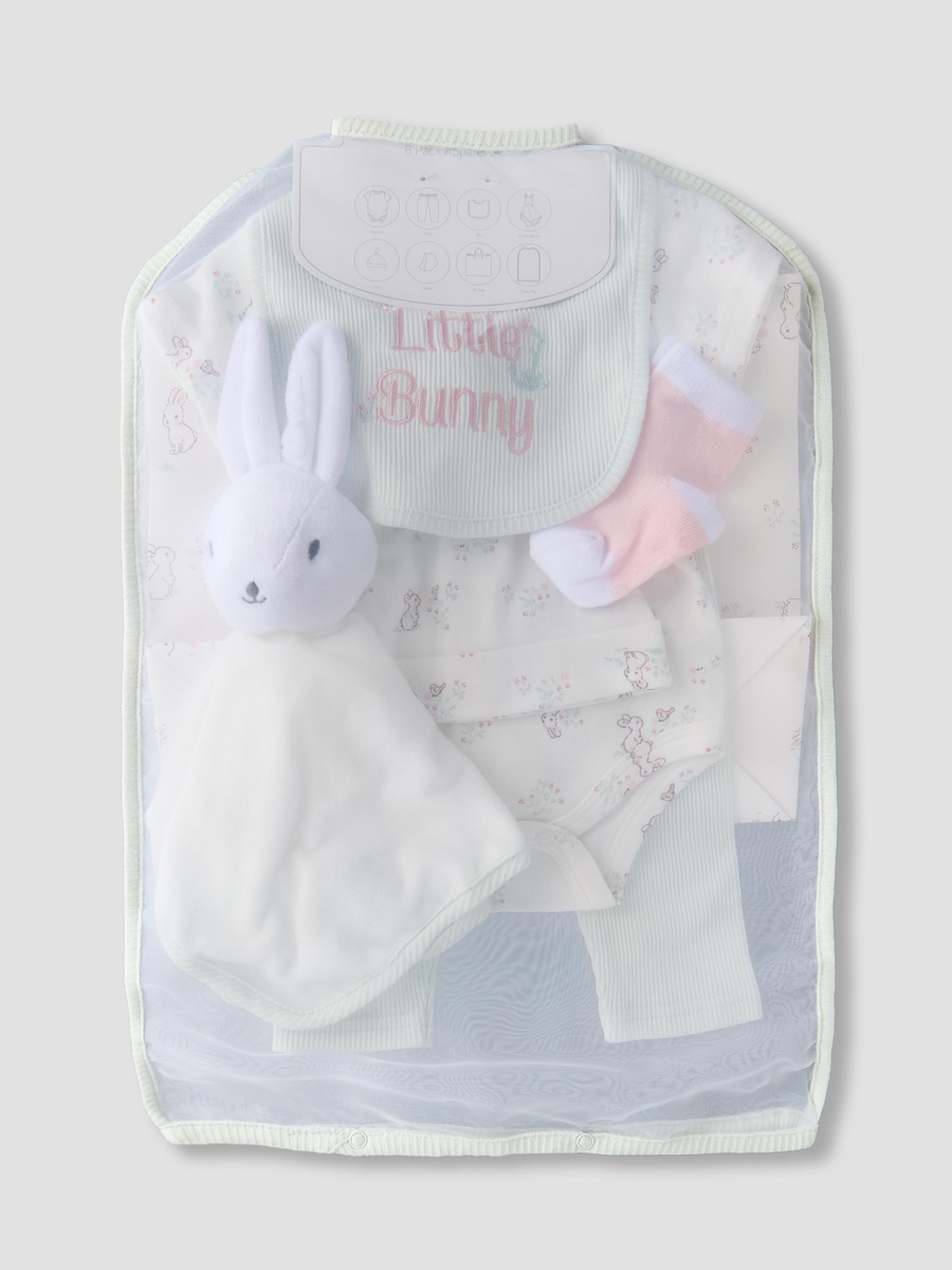 Set of 8 Clothing Gift Set with Bunny Print