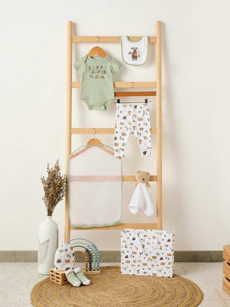 Set of 8 Clothing Gift Set with Camping Print