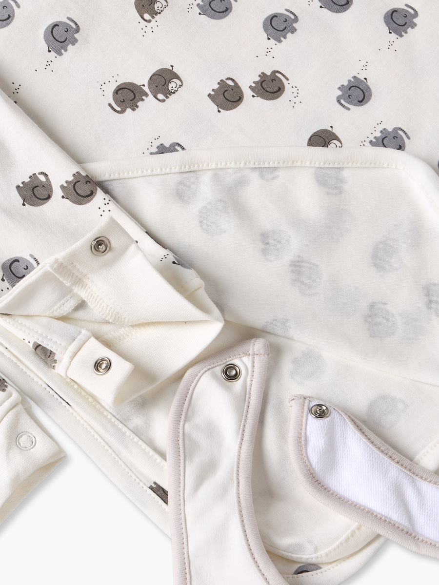Set of 3 Clothing Gift Set with Elephant Print