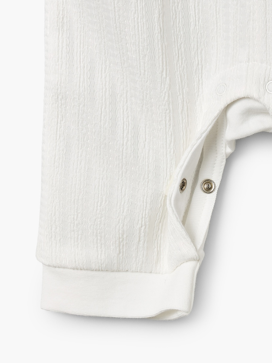 Collared Short Sleeves Polo T-Shirt and Dungaree Set with Button Closure