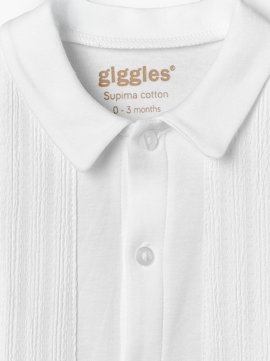 Collared Short Sleeves Shirt and Shorts Set with Elasticated Waist