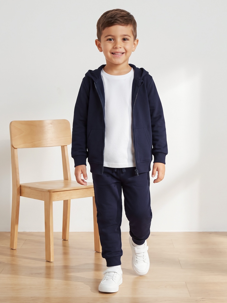 Boys School Set with Hooded Sweatshirt and Joggers
