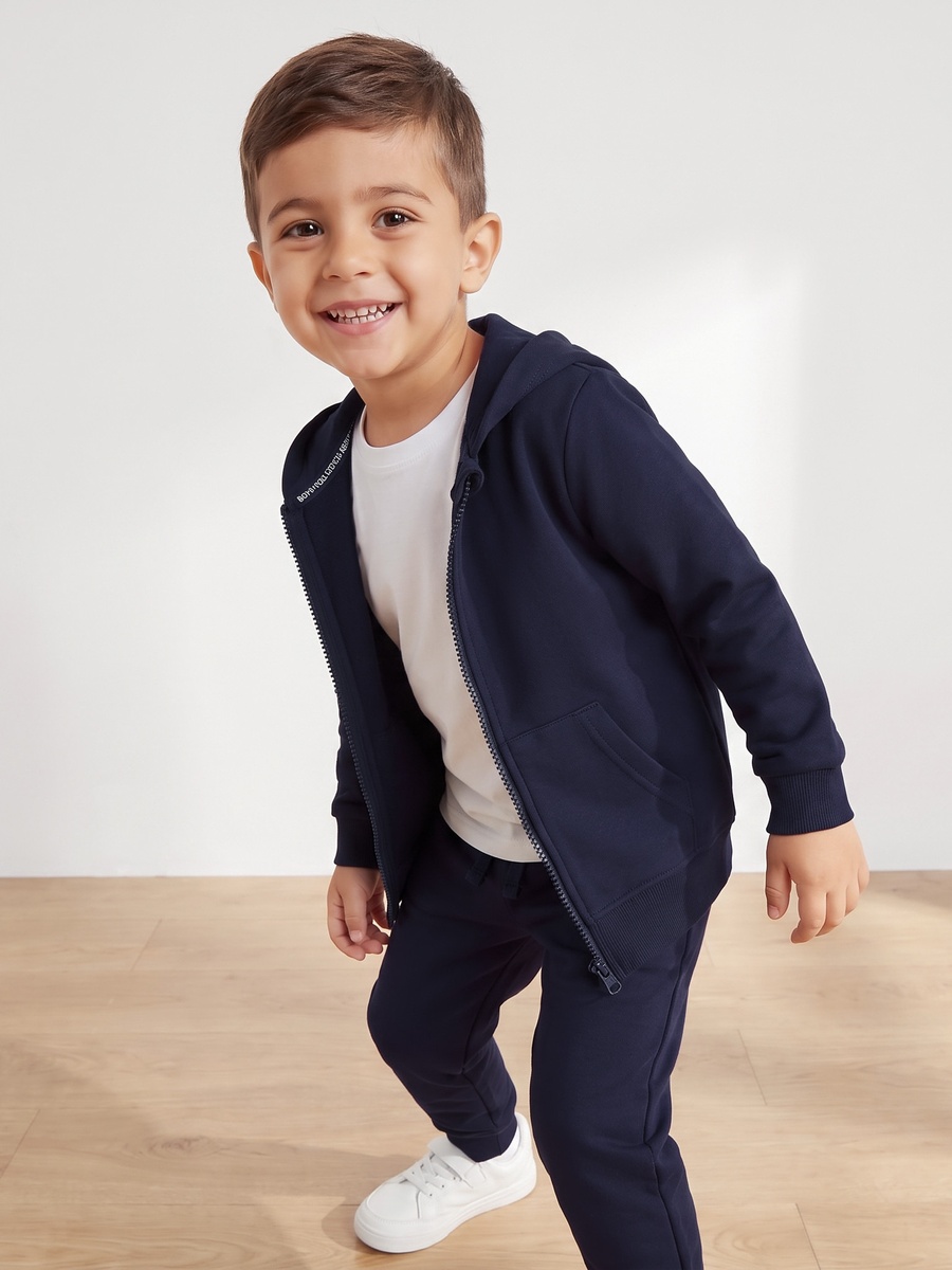 Boys School Set with Hooded Sweatshirt and Joggers